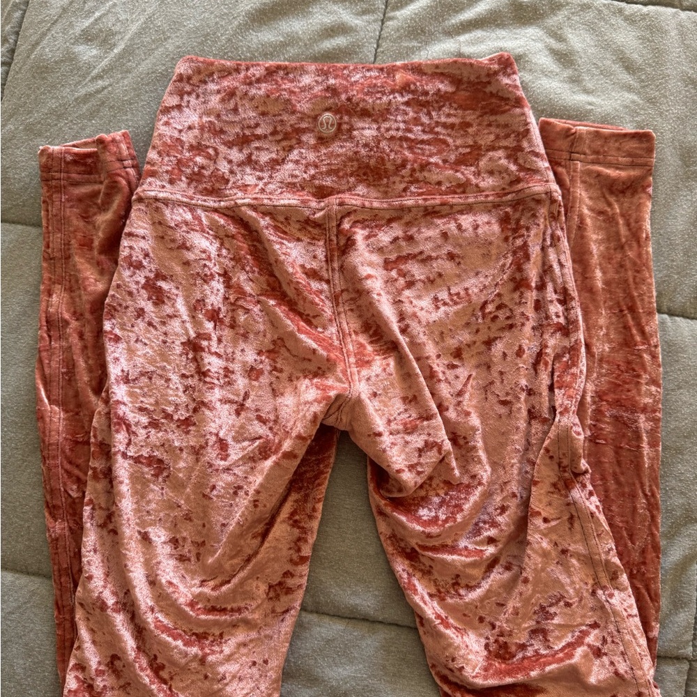 velvet lululemon pink leggings size 4
